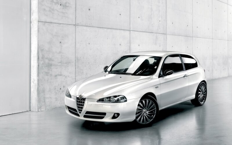 White Alfa Romeo Car — Neutral