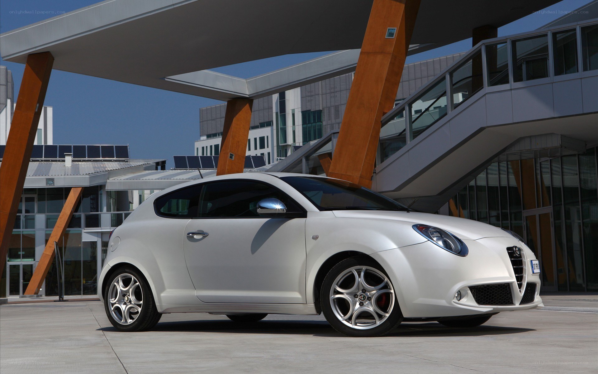 white alfa Romeo car