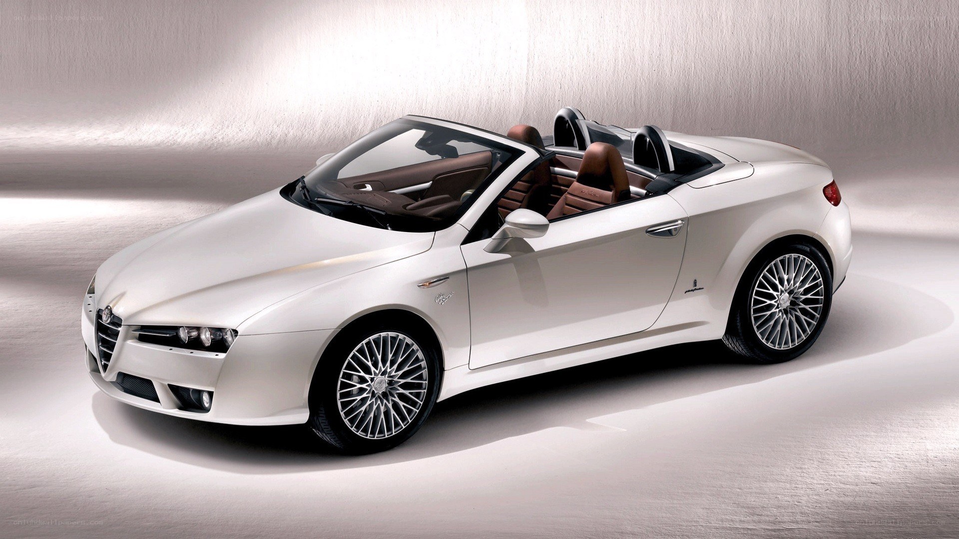 white alfa romeo convertible