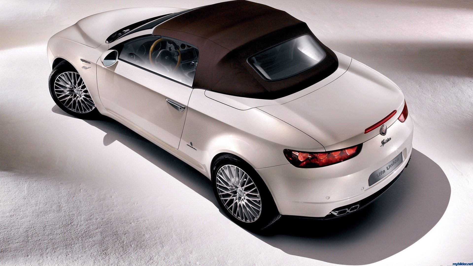 White Alfa Romeo convertible