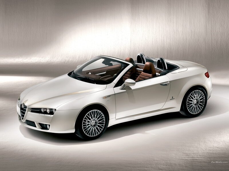 white alfa romeo convertible