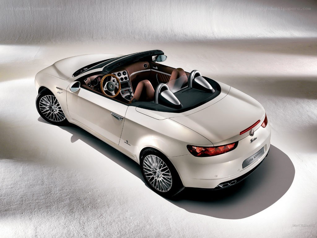 White Alfa Romeo convertible