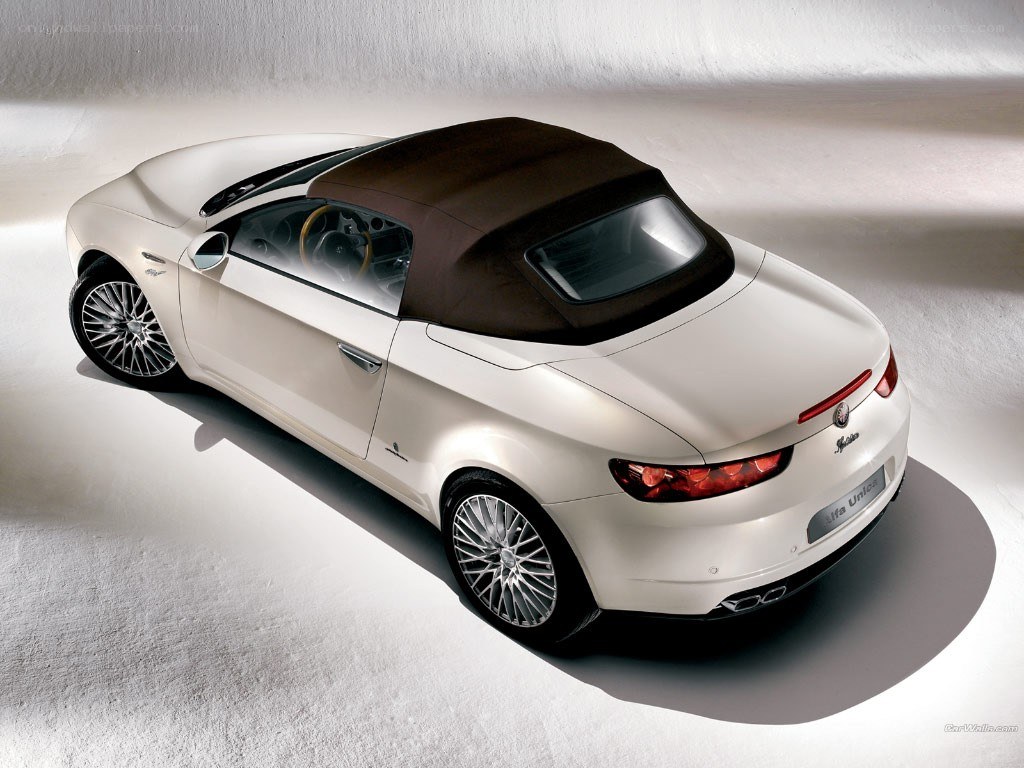 white alfa romeo convertible