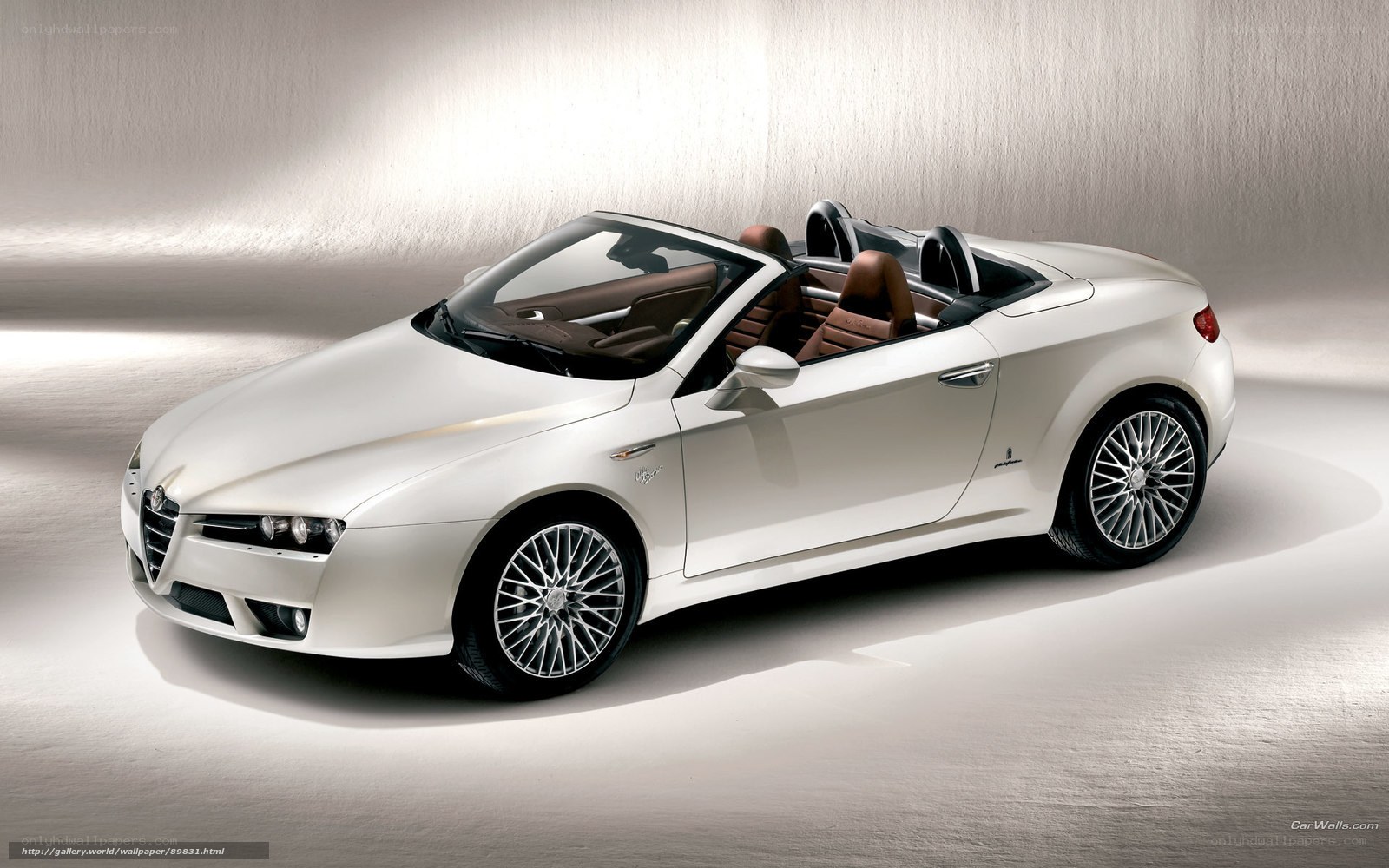 White Alfa Romeo convertible