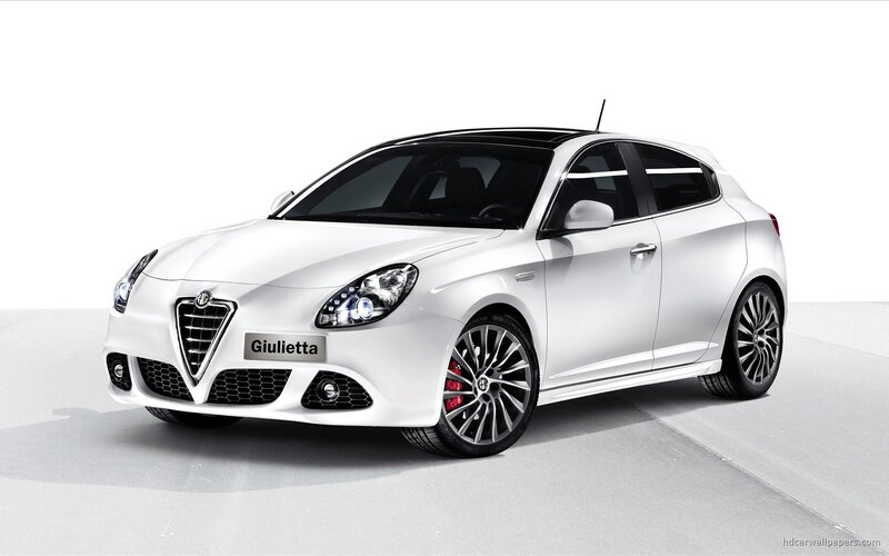 White Alfa Romeo Giulietta — Neutral, Photograph, Car, Wheels, Antenna