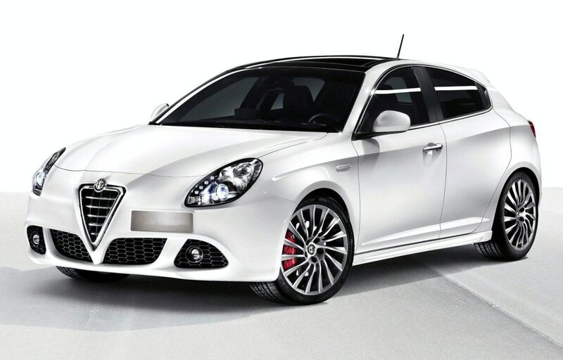 white alfa Romeo hatchback