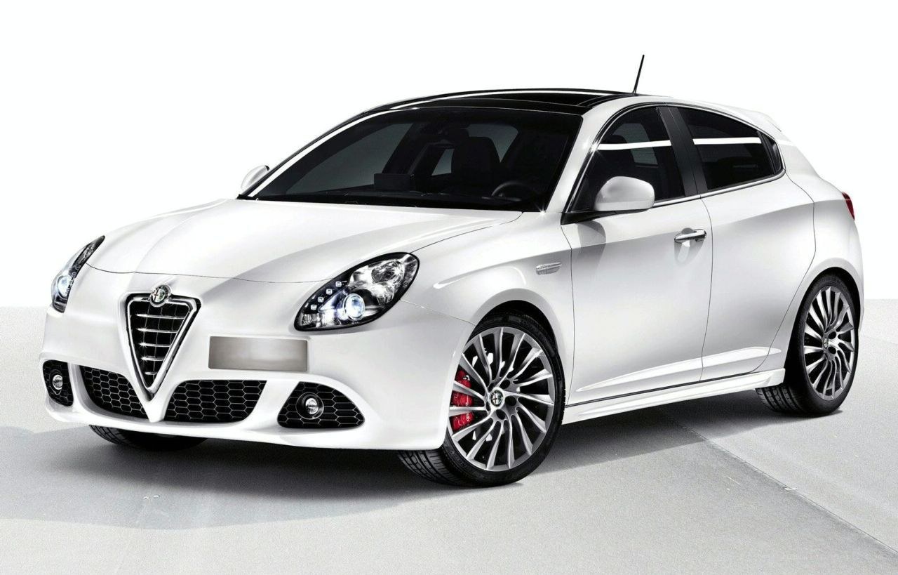 white alfa Romeo hatchback