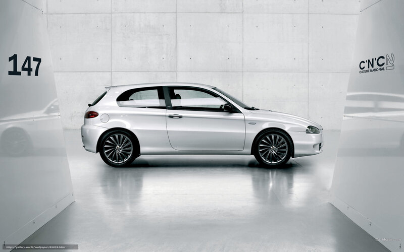 white alfa romeo in showroom