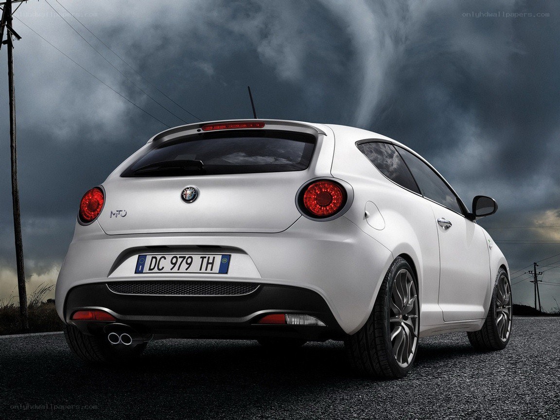 White Alfa Romeo Mito