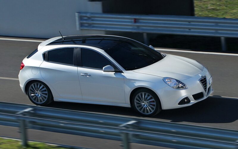 white alfa romeo on racetrack