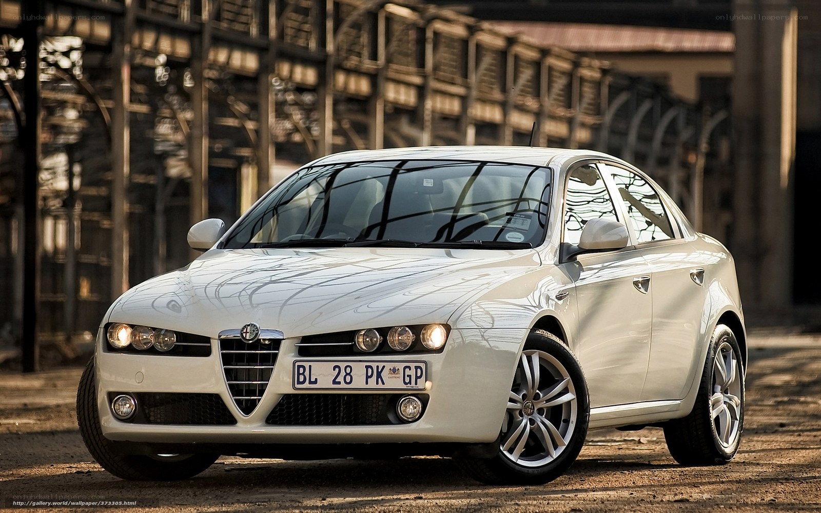 white alfa romeo sedan