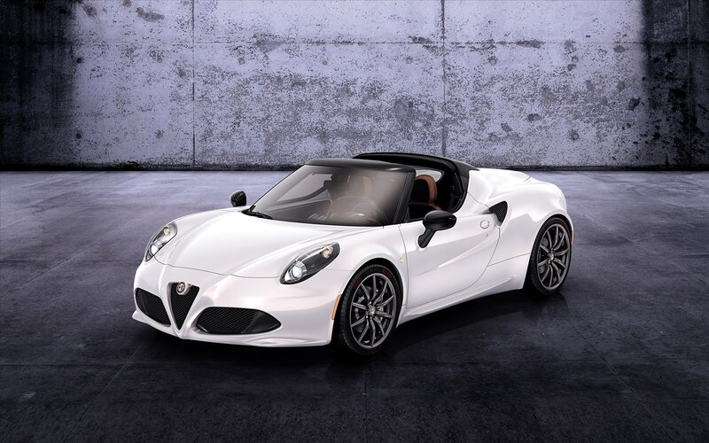 White Alfa Romeo Spider — Dramatic