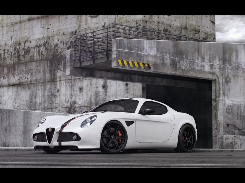 White Alfa Romeo sports car