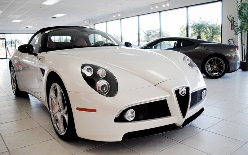 white alfa Romeo sports car