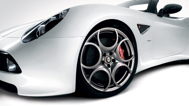 White Alfa Romeo sports car