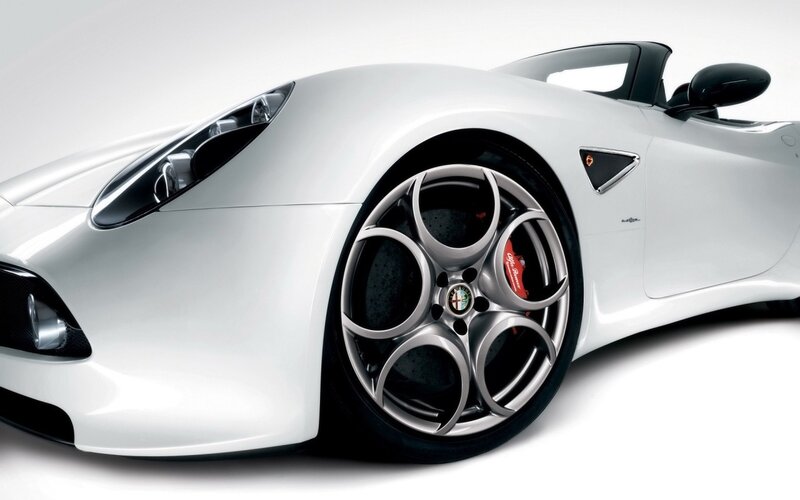white alfa Romeo sports car