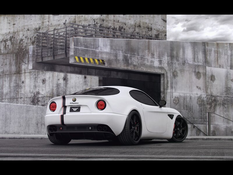 white alfa romeo sports car