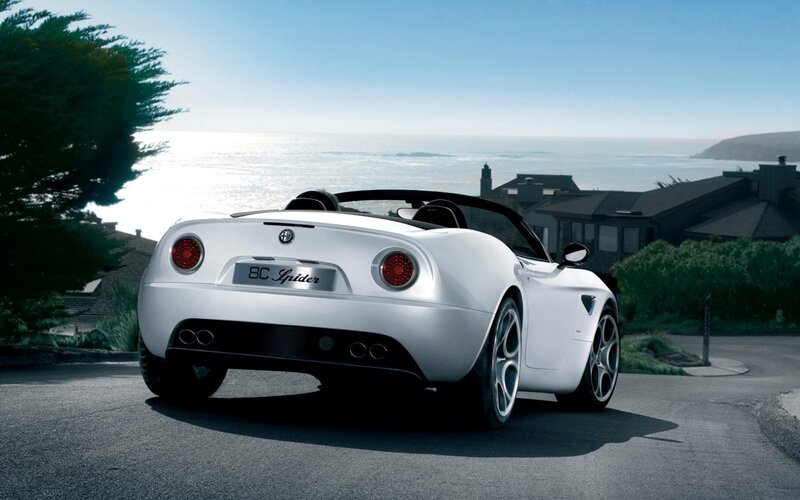 White Alfa Romeo Sports Car — Serene, Afternoon