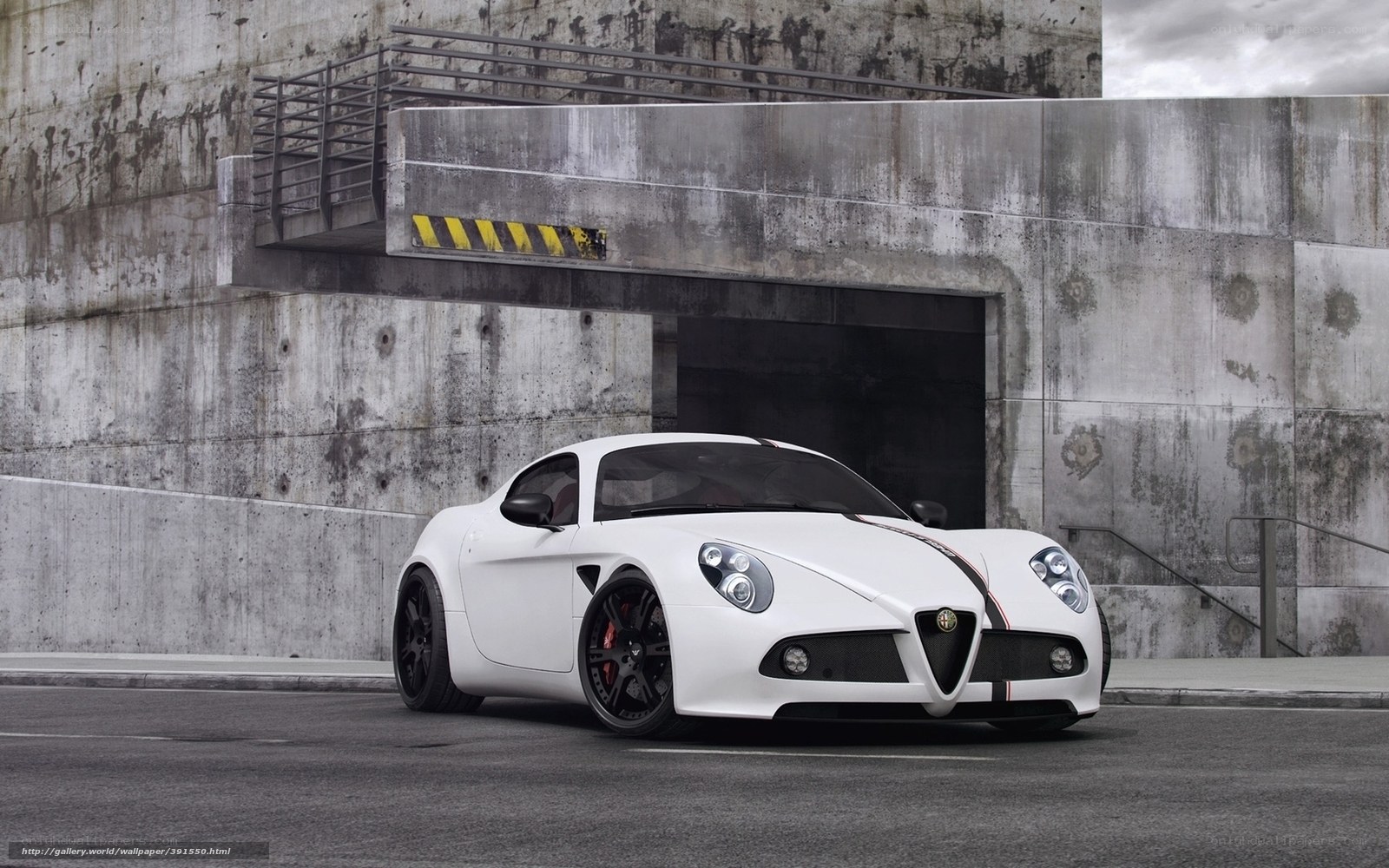 White Alfa Romeo sports car