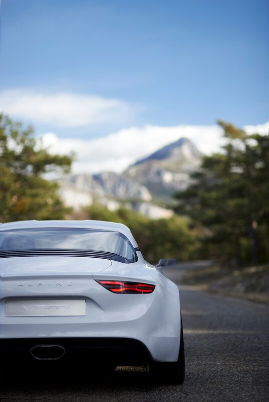 White Alpine Vision Car