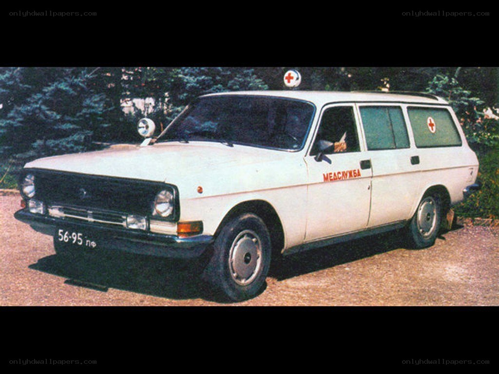 White ambulance car