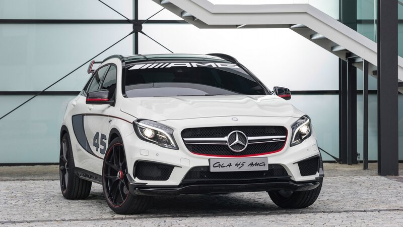 White AMG Car