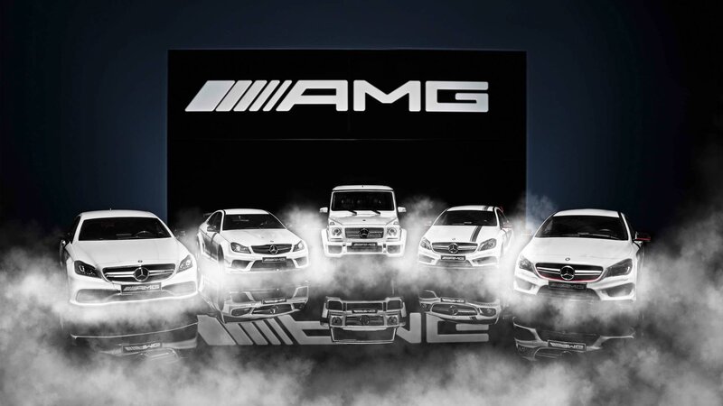 White AMG Cars