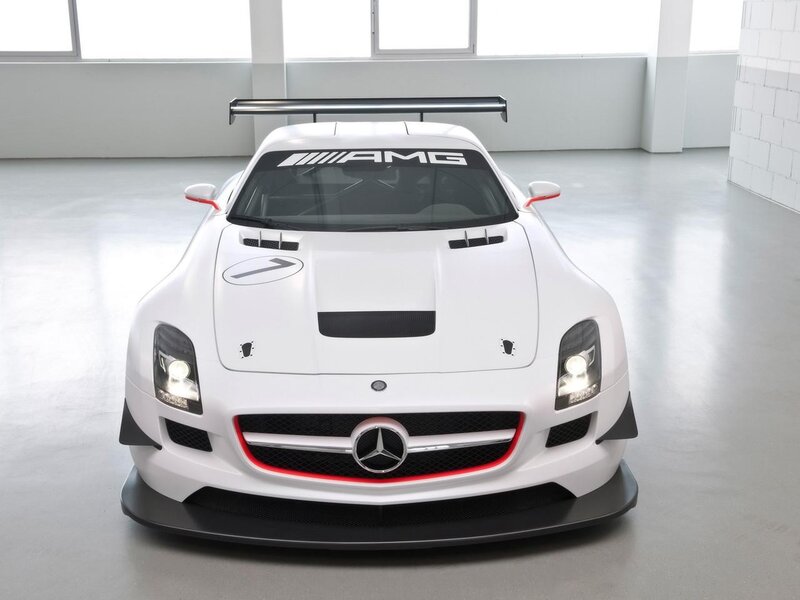White AMG race car