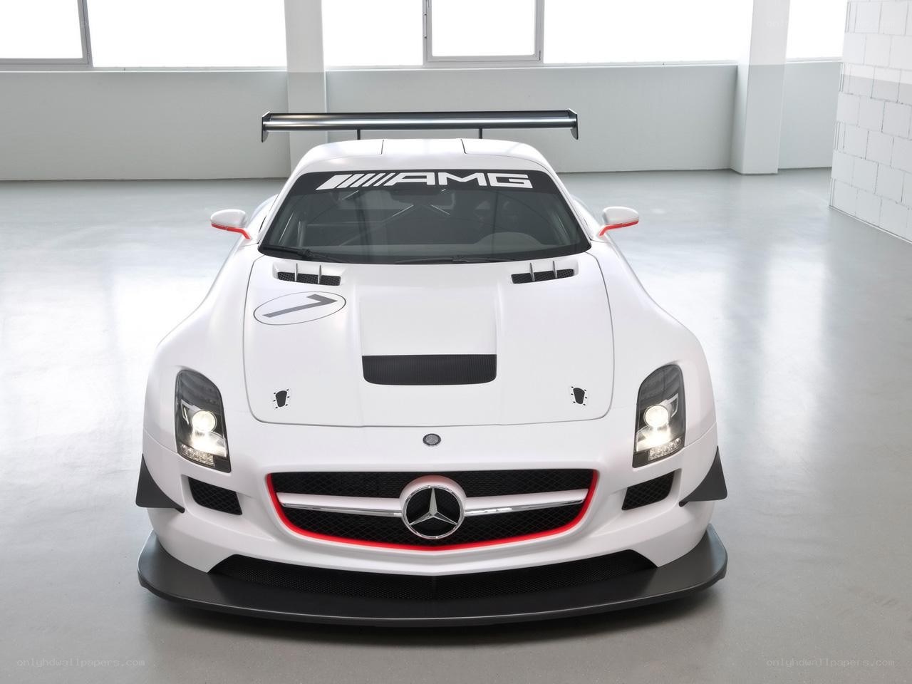 White AMG race car