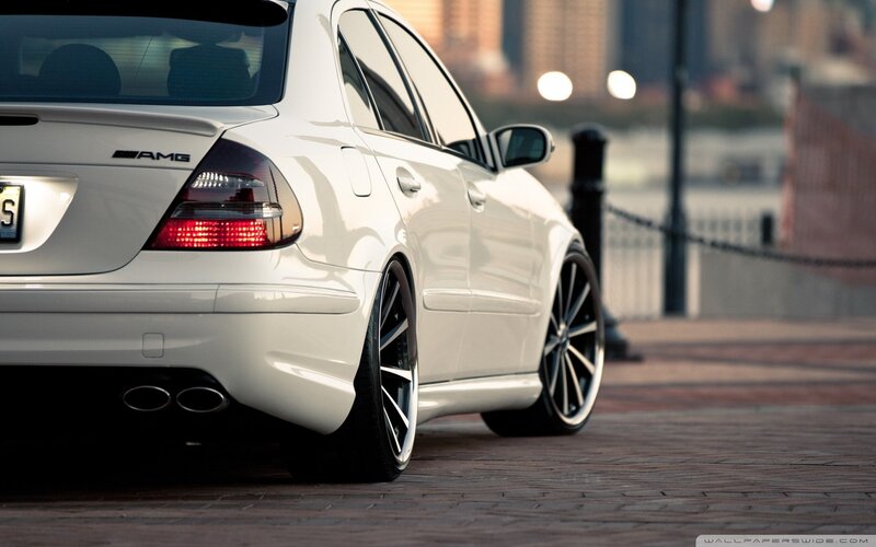 White AMG Sedan