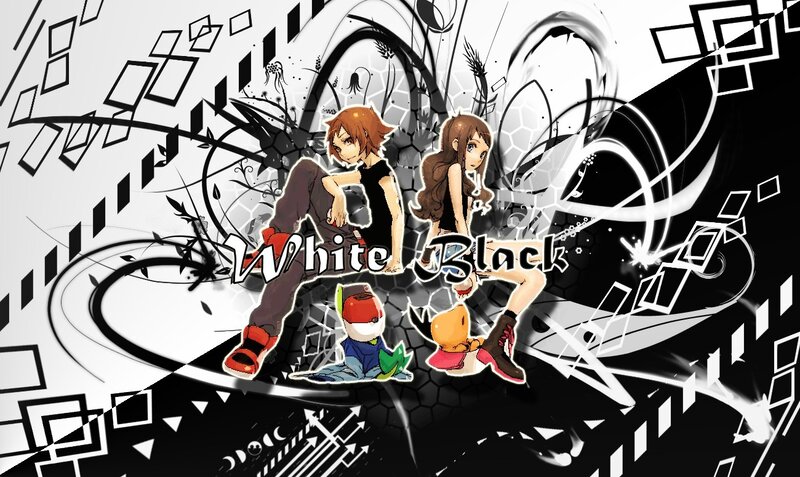 White and Black anime art