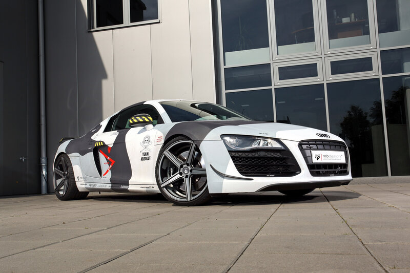 White and Black Audi R8