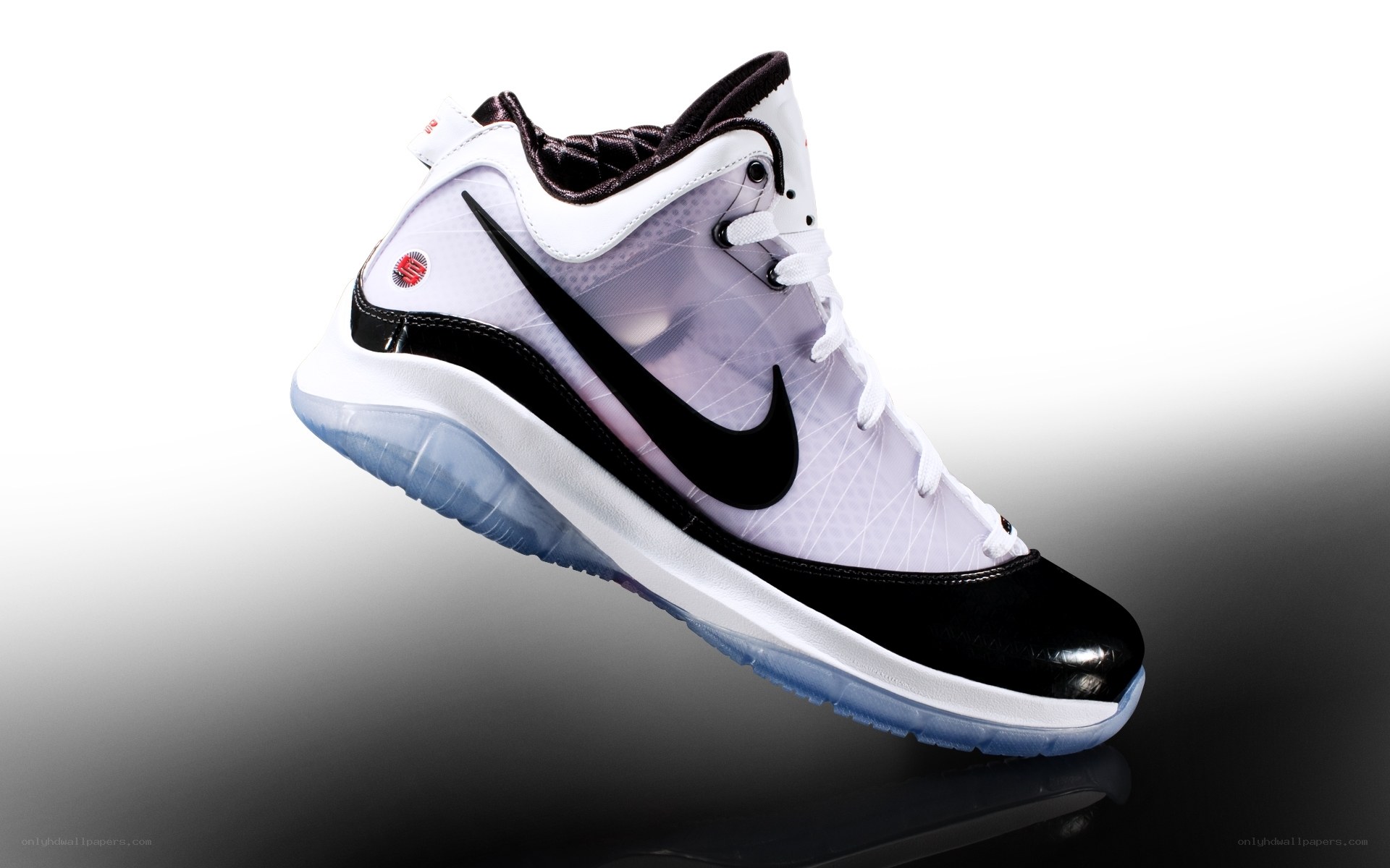 white and black basketball shoe