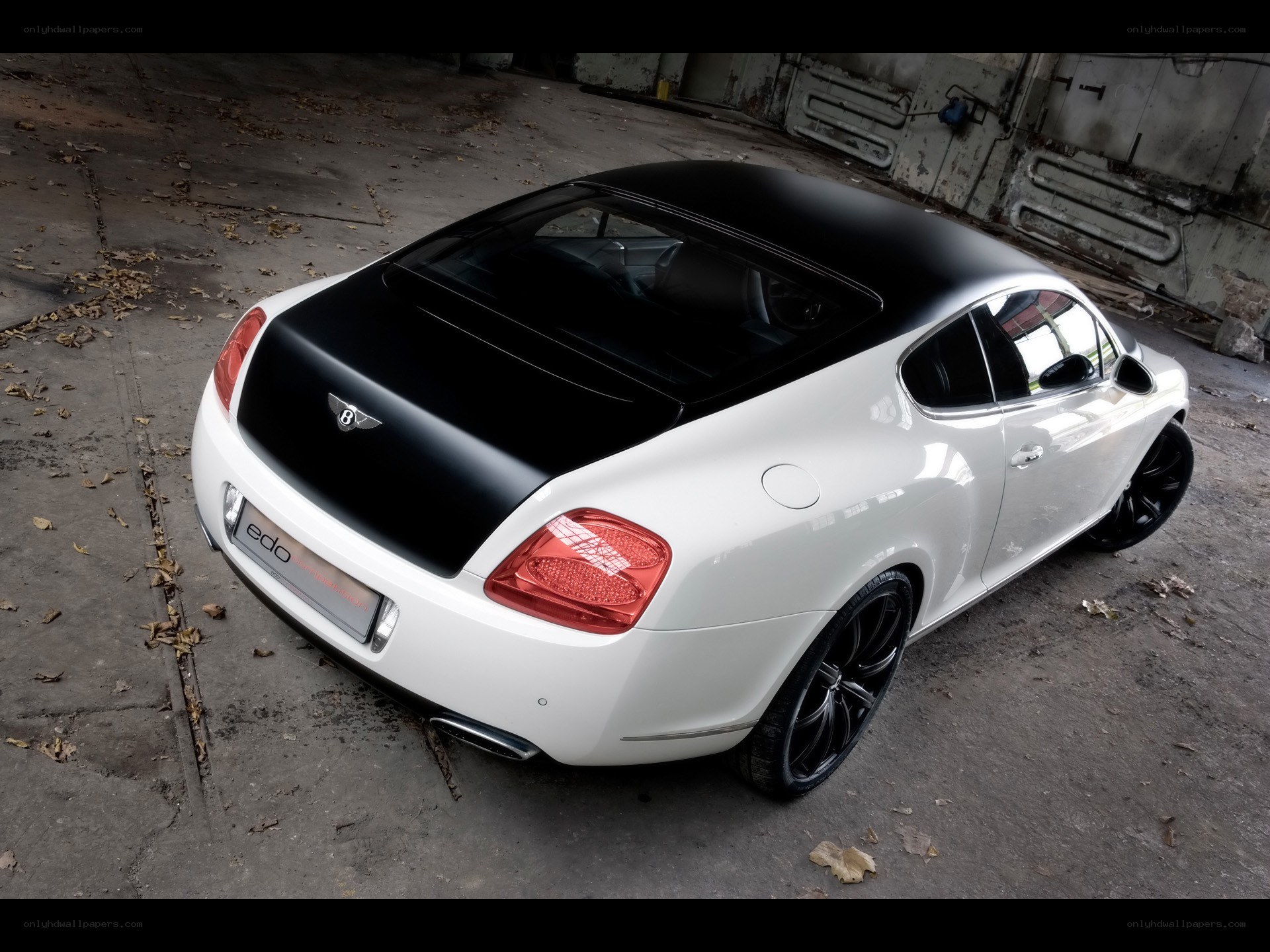 White and black Bentley coupe