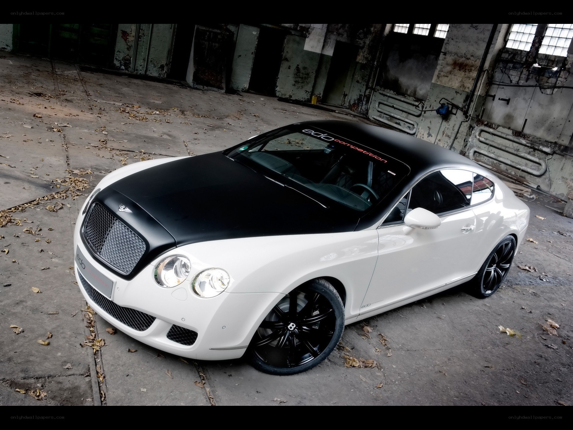white and black bentley coupe