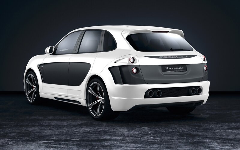 White and Black Car — Dramatic, 3d Render