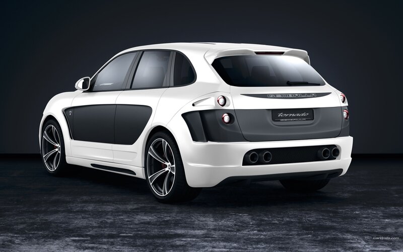 White and Black Car — Dramatic, 3d Render, Wheels