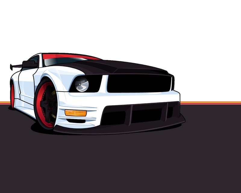 White and Black Car — Dynamic