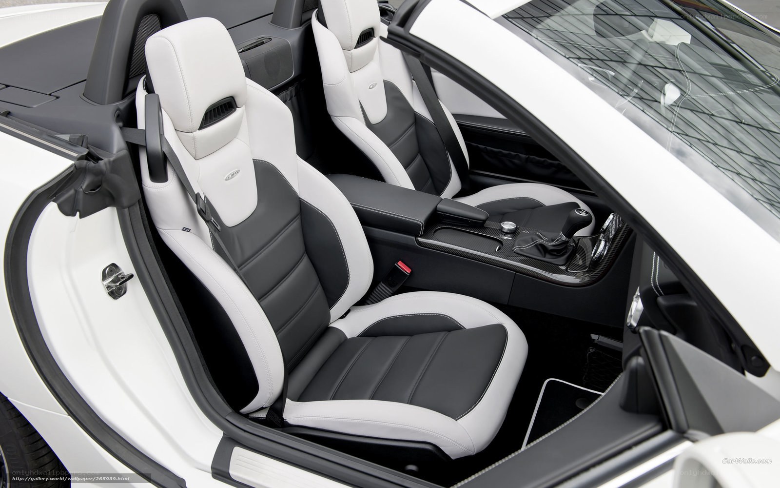 white and black car interior