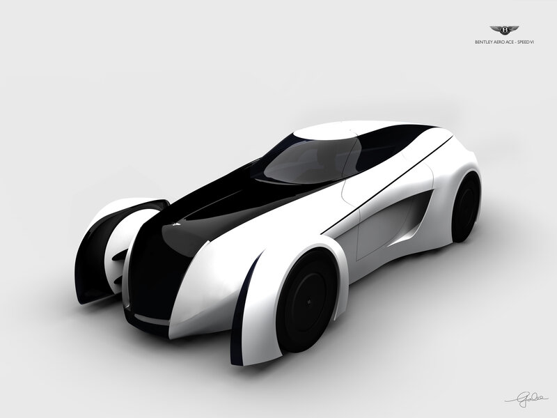White and Black Concept Car — Futuristic