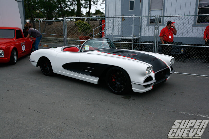White and Black Corvette
