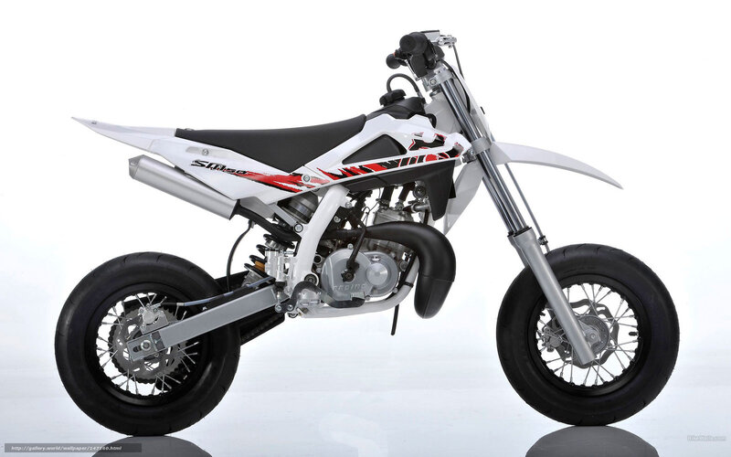 white and black dirt bike