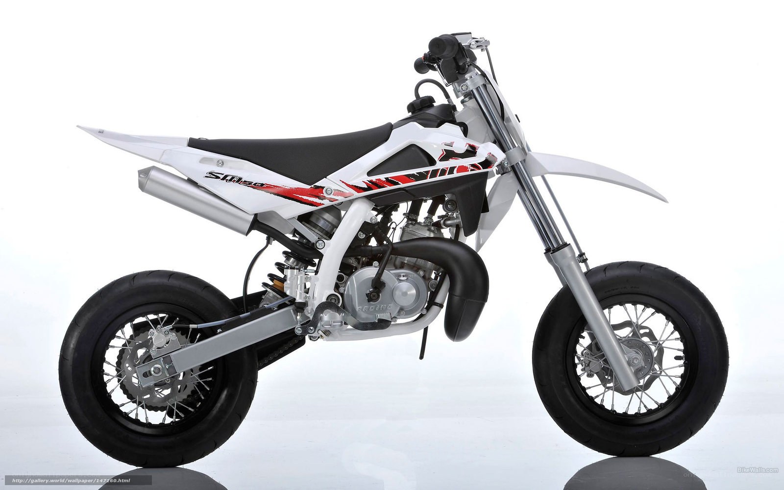 white and black dirt bike
