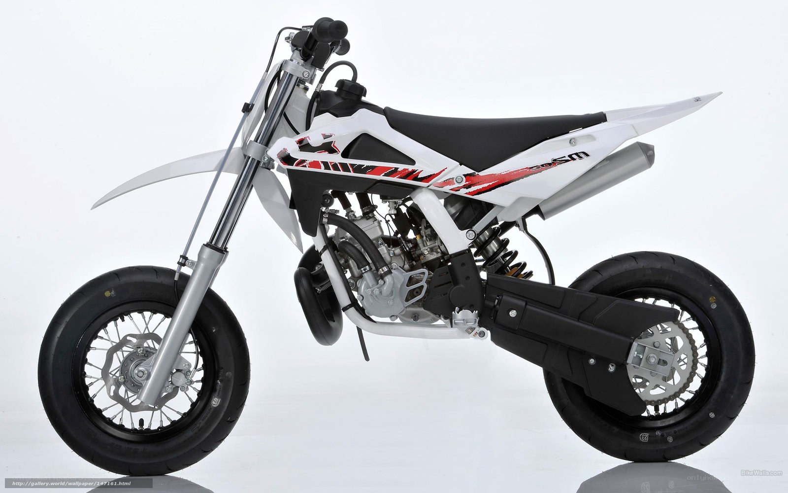 white and black dirt bike