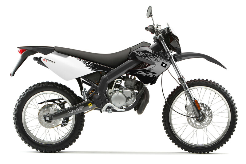 white and black dirt bike