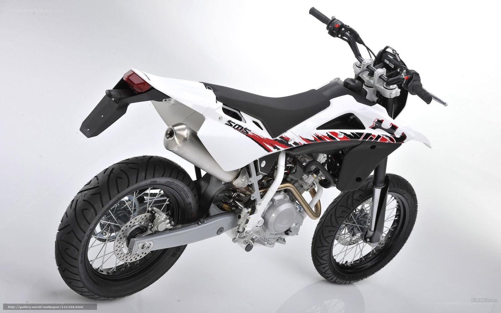 white and black dirt bike