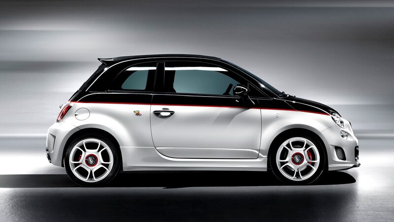 white and black fiat car