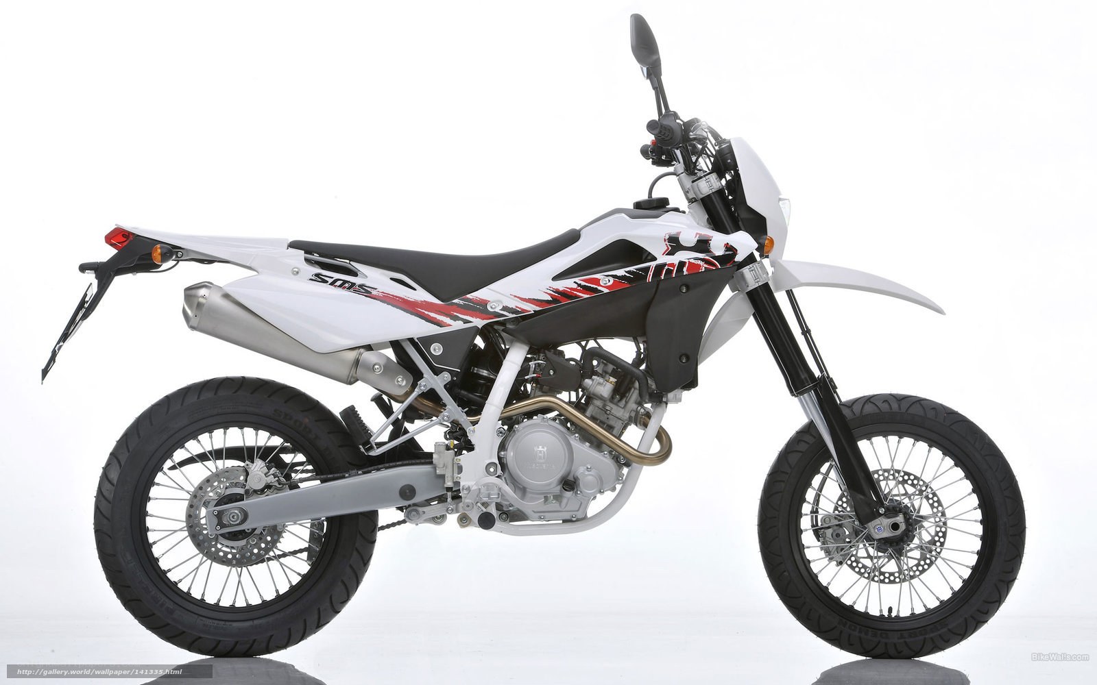 white and black motorcycle