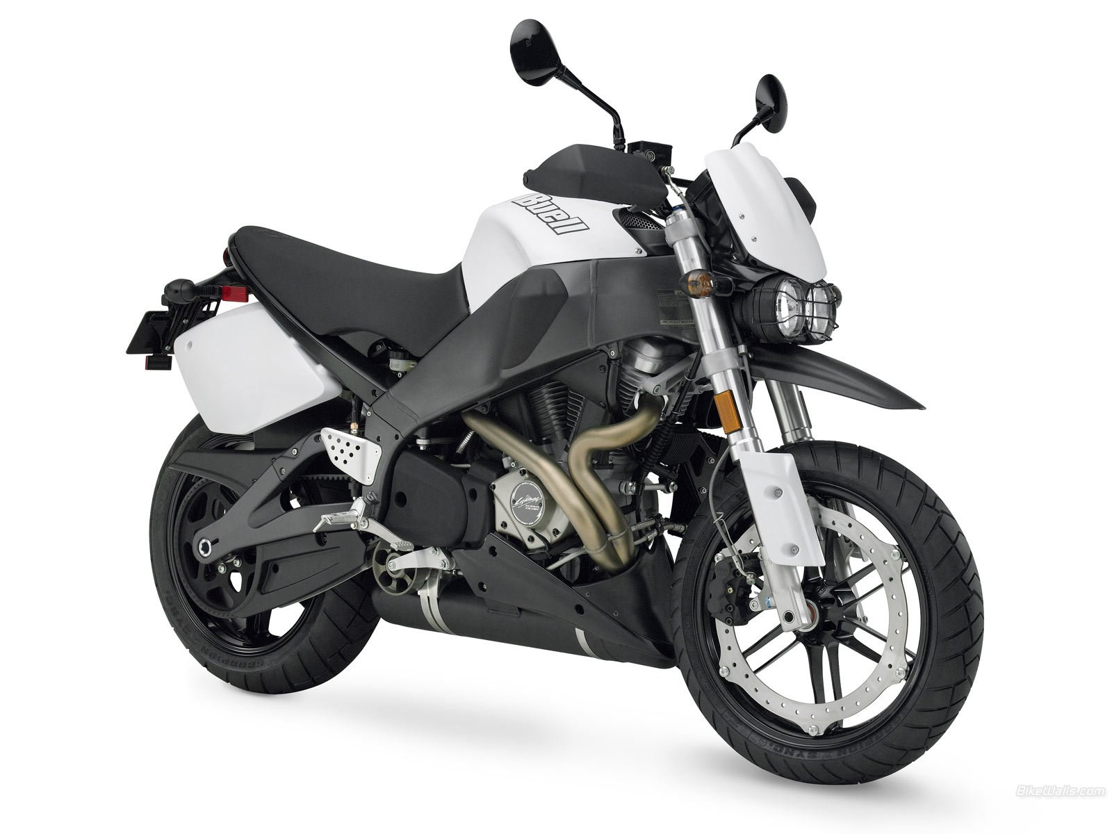 white and black motorcycle