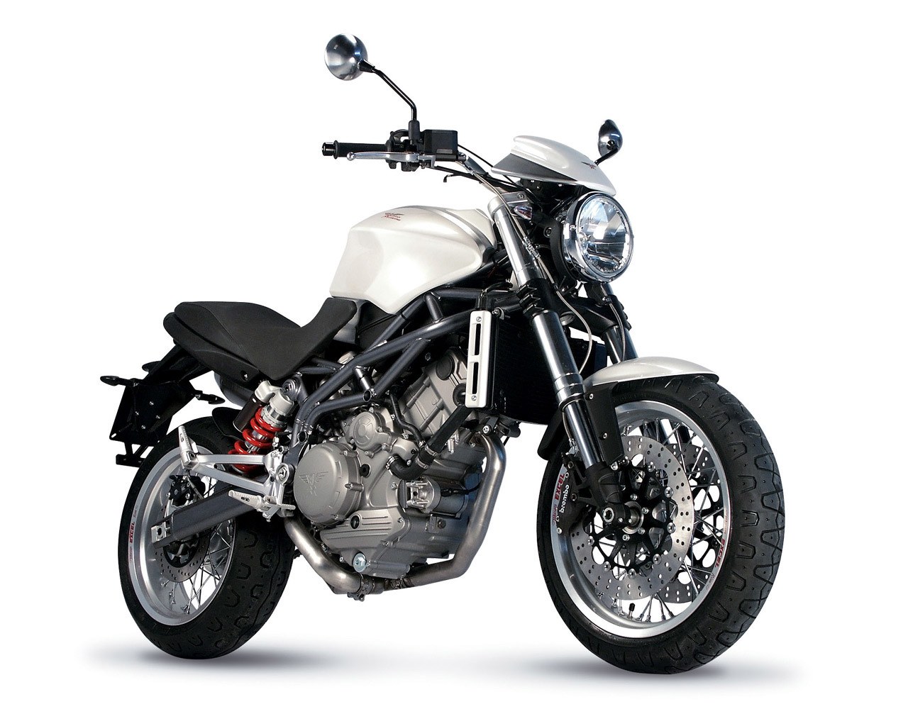 white and black motorcycle